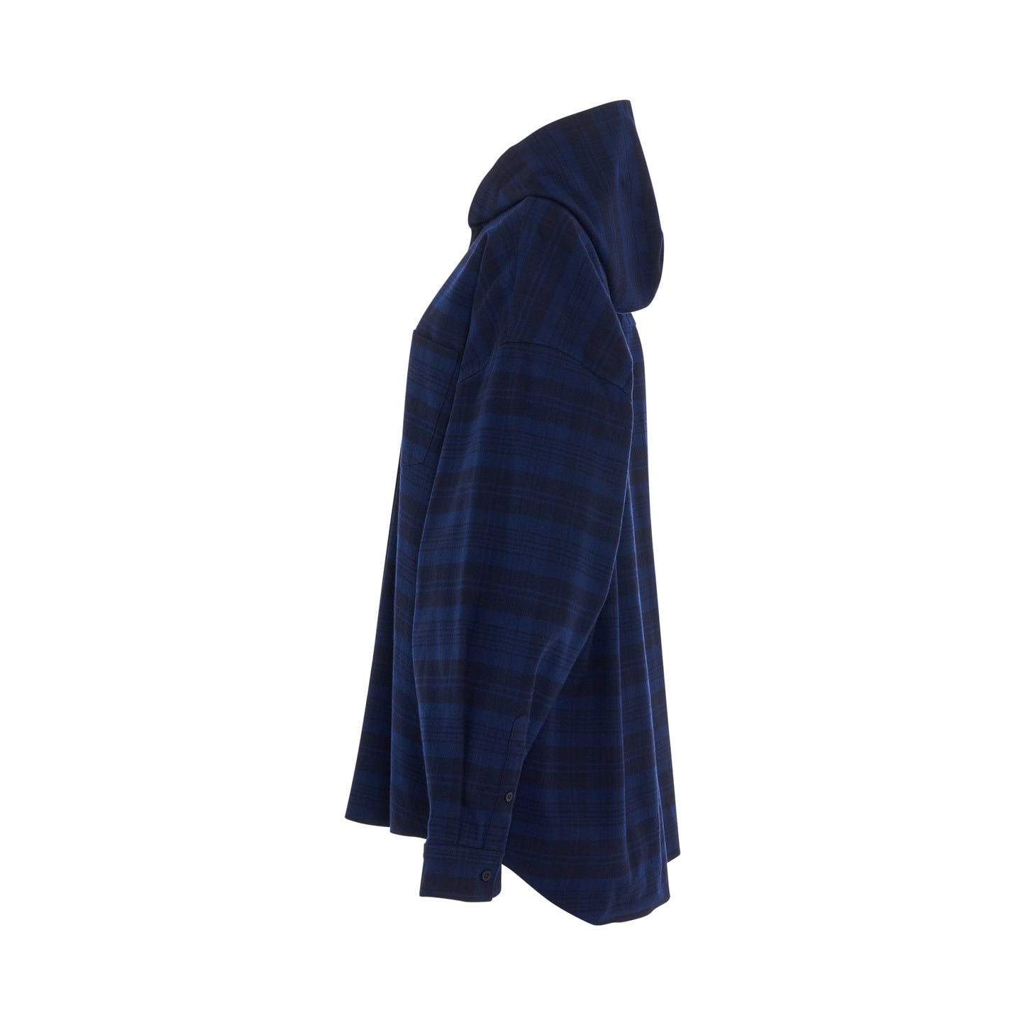 Hooded Shirt in Blue/Navy