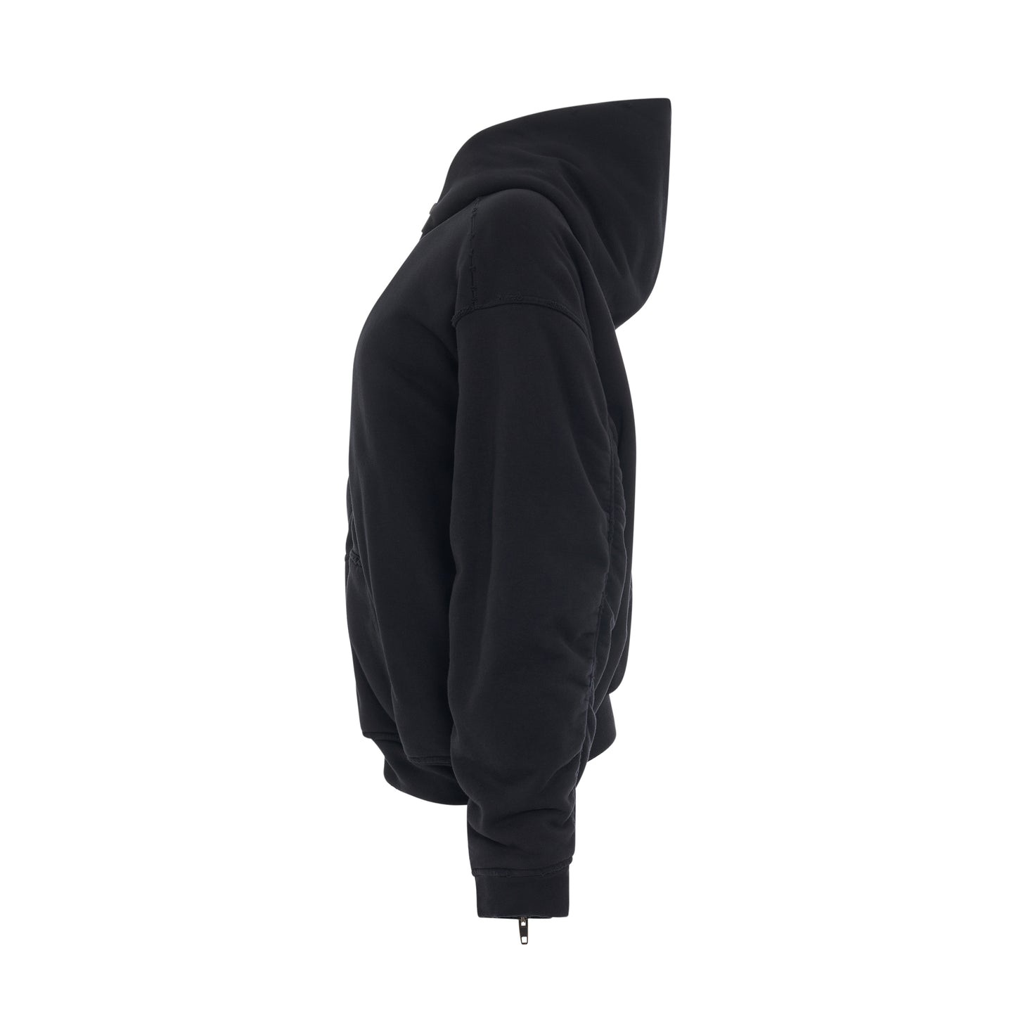 Bomber Hoodie in Black