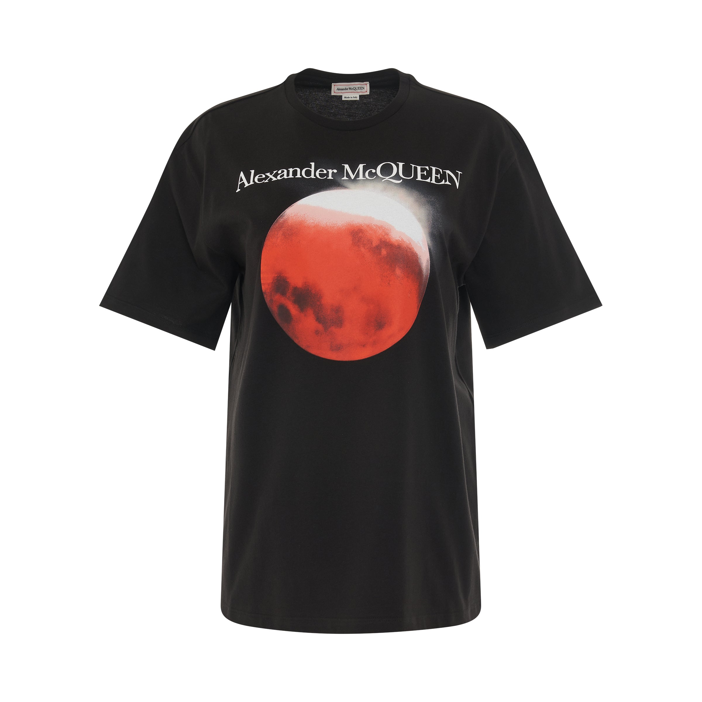 Red Moon Oversized T-Shirt in Black