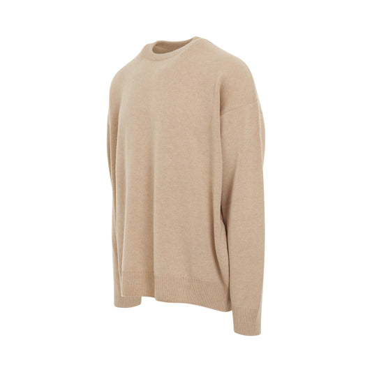 Logo Sweater in Beige