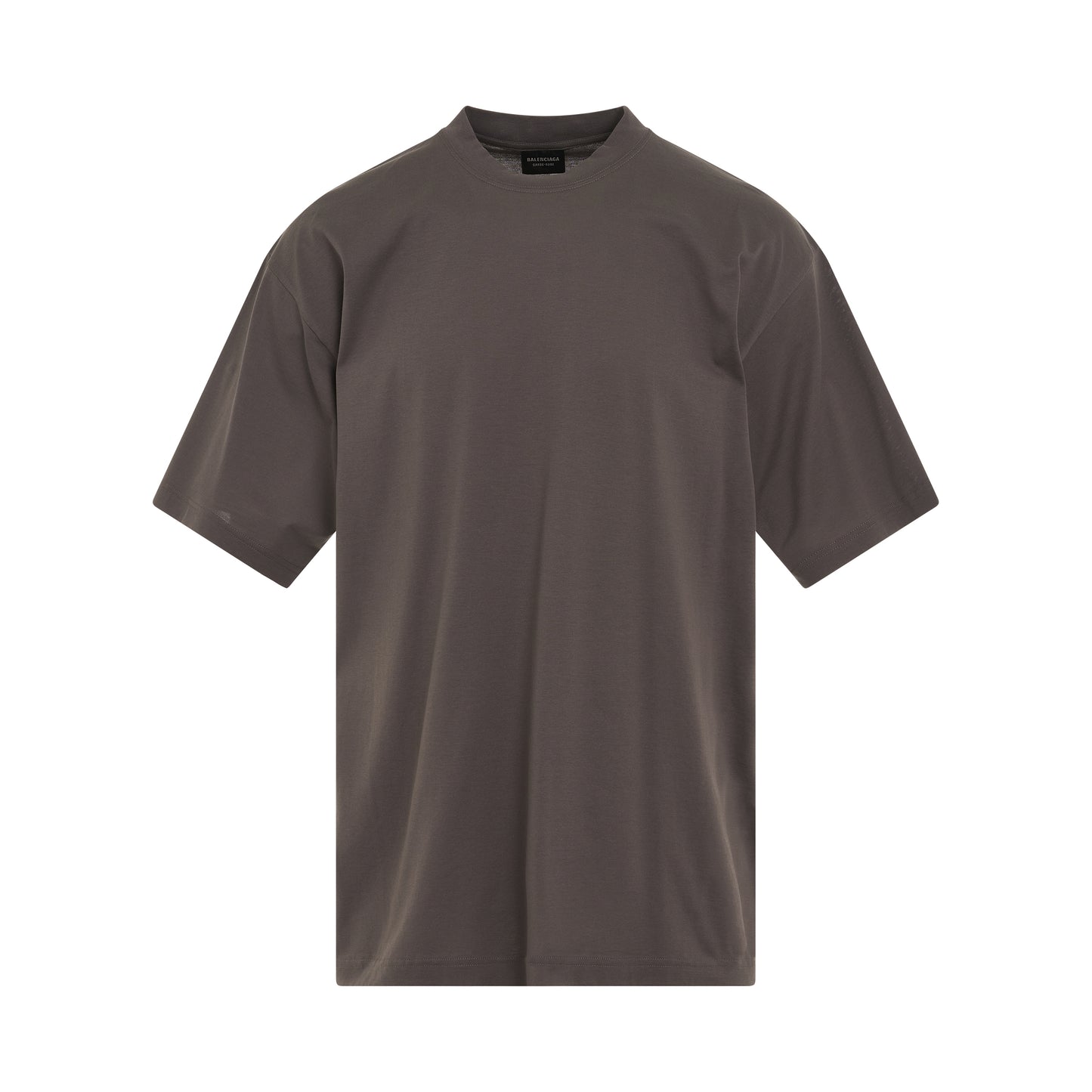 Care Label T-Shirt Medium Fit in Grey/Black