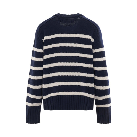 Mae Sweater in Marine/Glaze Stripe