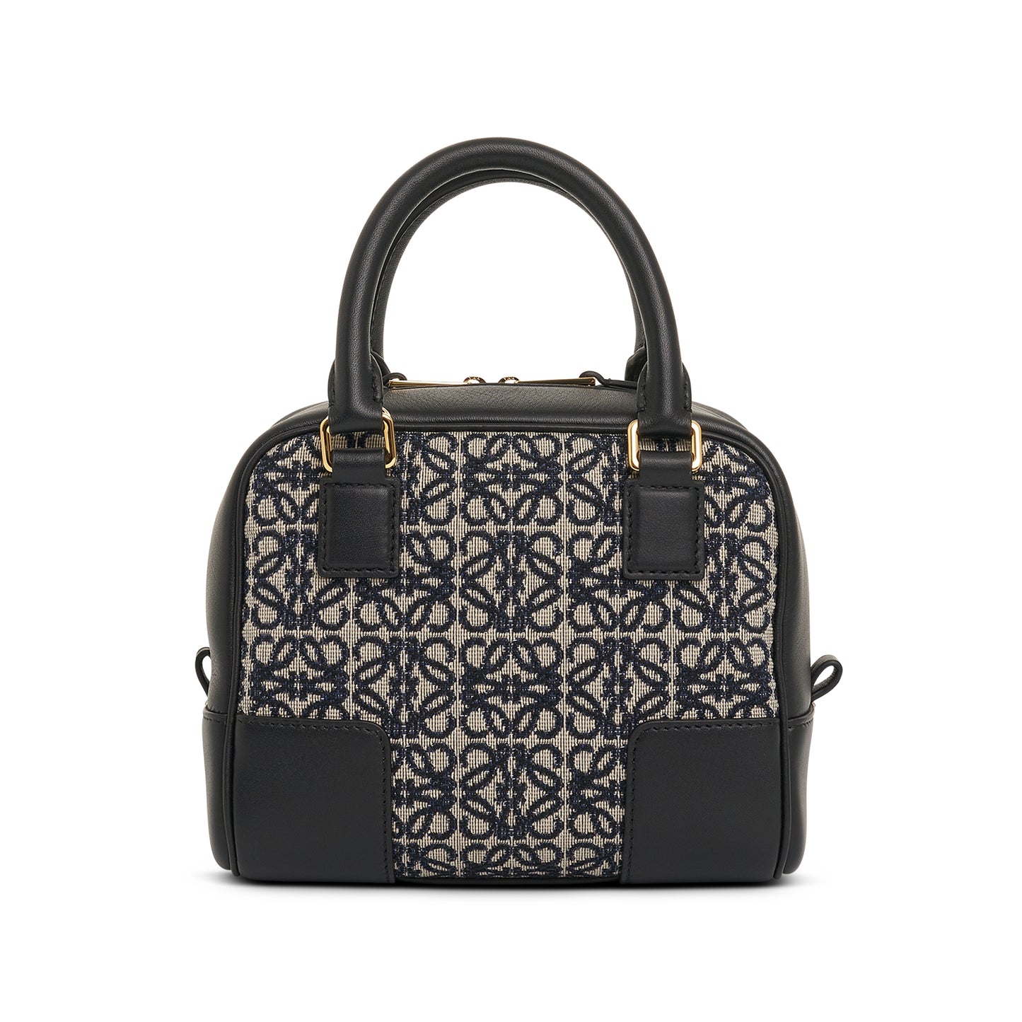 Amazona 16 Square Bag in Anagram Jacquard and Calfskin in Navy