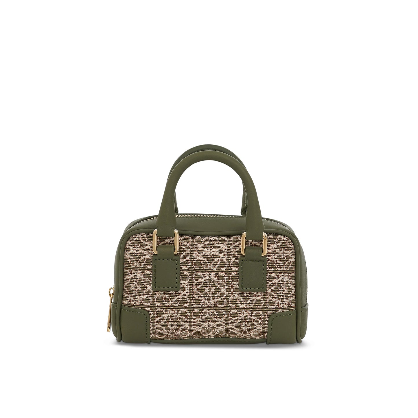 Nano Amazona Bag in Anagram Jacquard and Calfskin in Green