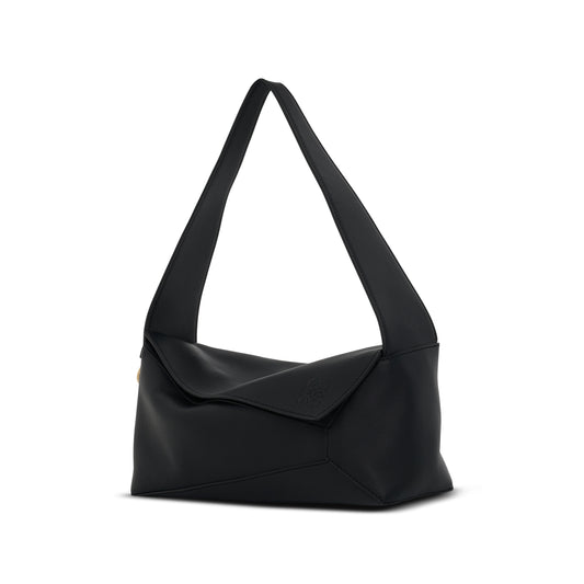 Puzzle Hobo Bag in Nappa Calfskin in Black