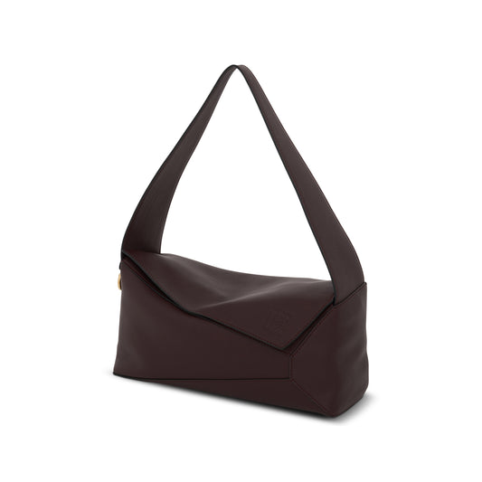 Puzzle Hobo Bag in Nappa Calfskin in Prune