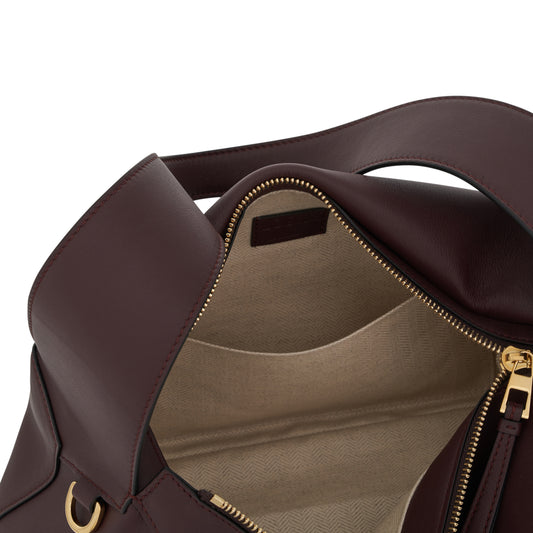 Puzzle Hobo Bag in Nappa Calfskin in Prune