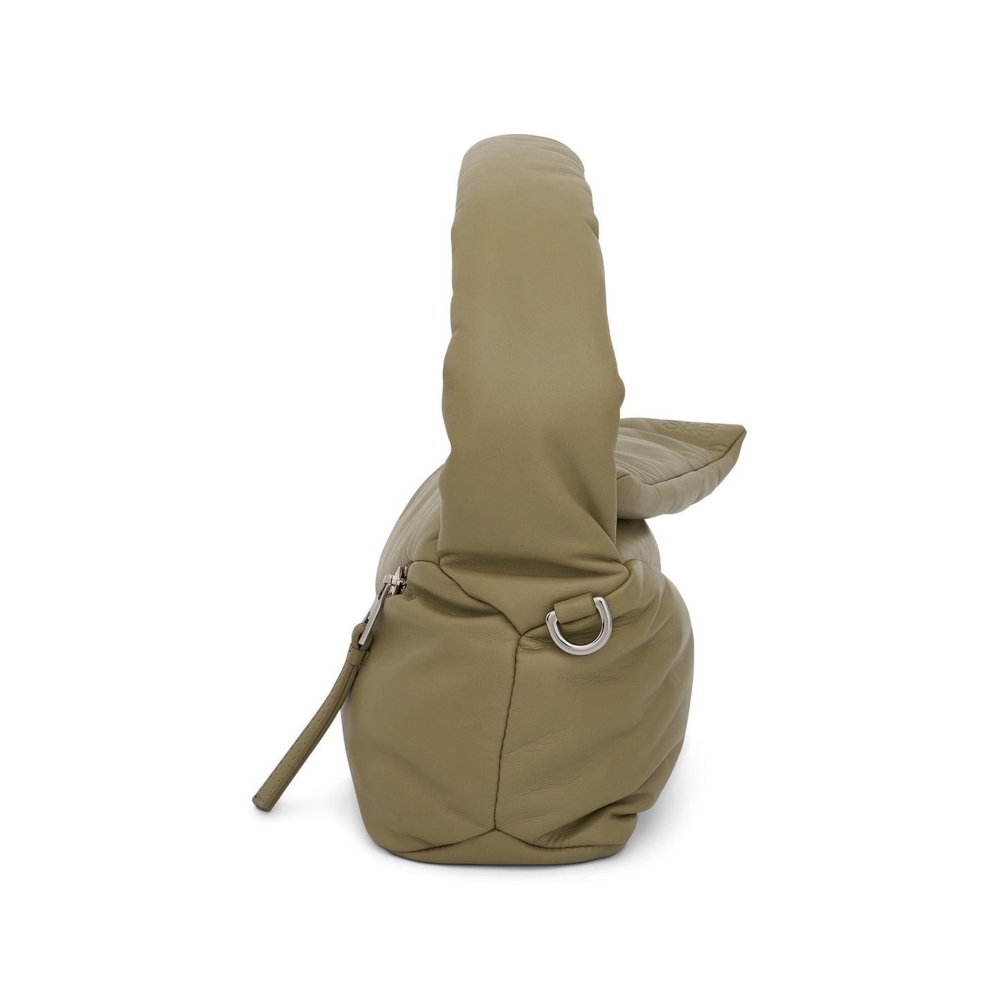 Puffer Puzzle Hobo Bag in Shiny Nappa Lambskin in Clay Green