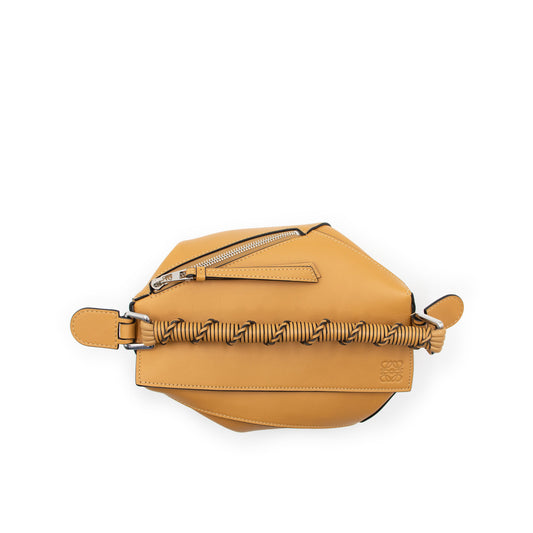 Small Puzzle Edge Bag in Nappa Calfskin in Warm Desert