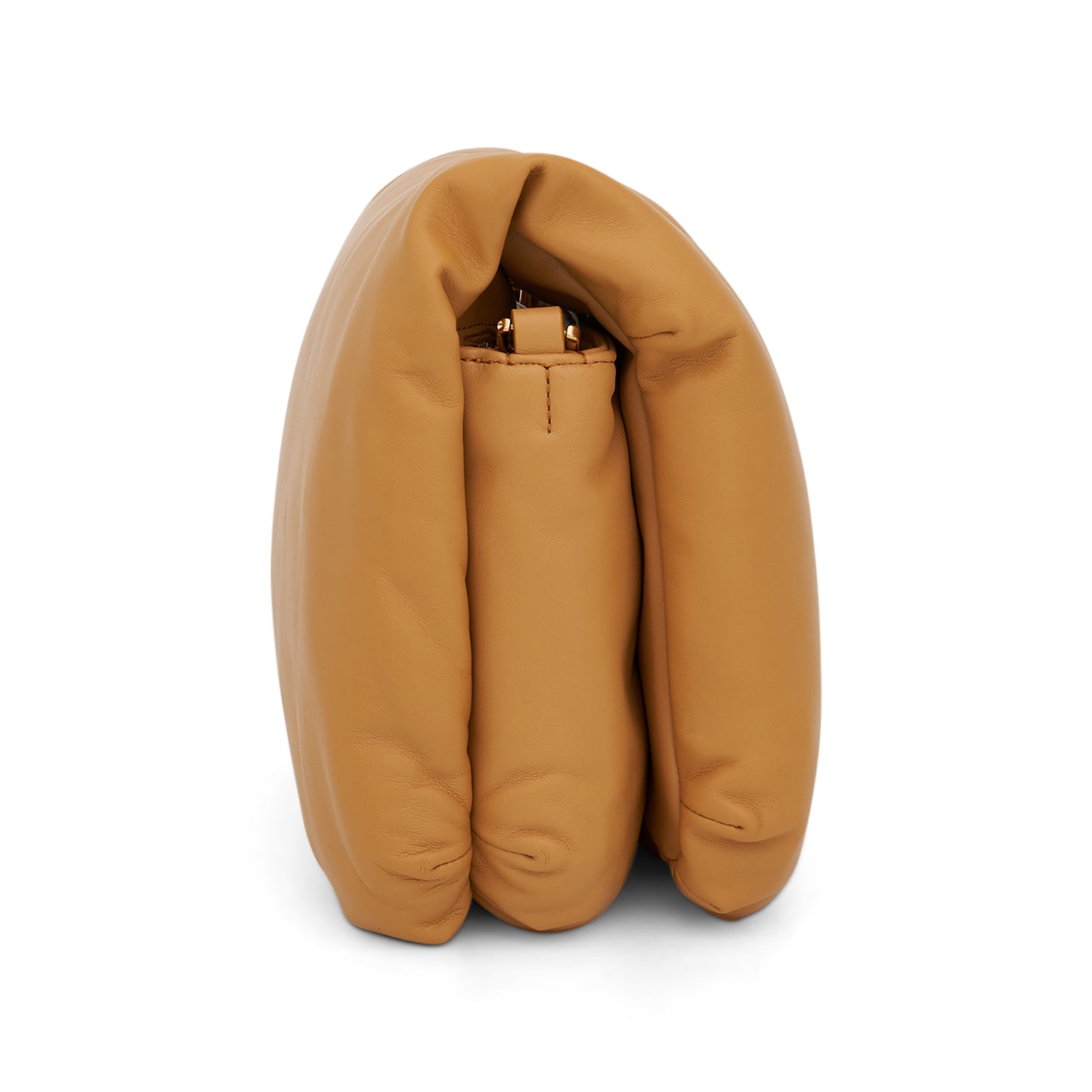 Puffer Goya Bag in Shiny Nappa Lambskin in Camel