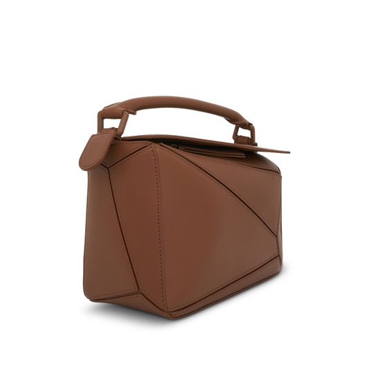 Small Puzzle Bag in Satin Calfskin in Pecan