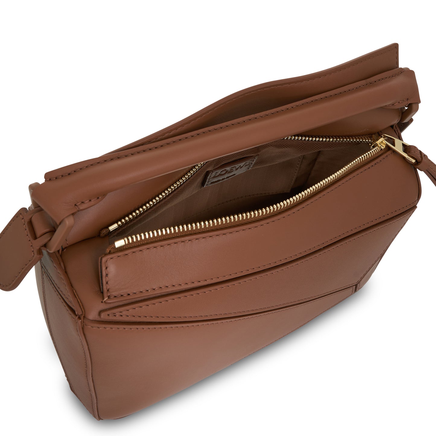 Small Puzzle Bag in Satin Calfskin in Pecan