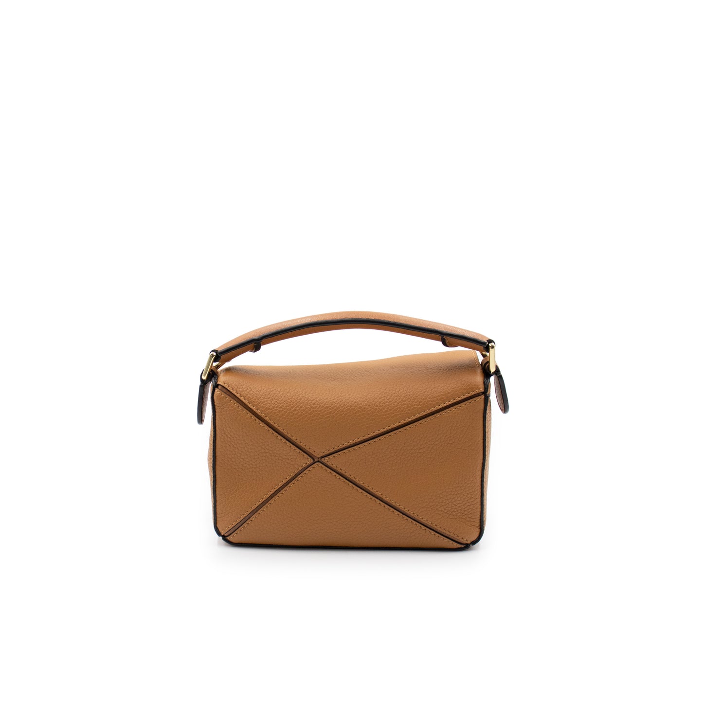 Mini Puzzle Bag in Soft Grained Calfskin in Light Caramel