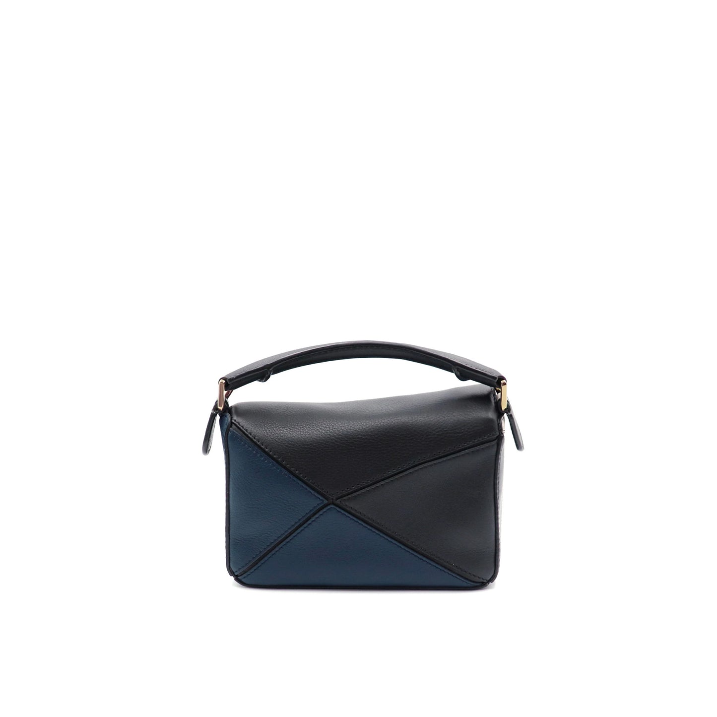 Mini Puzzle Bag in Classic Calfskin in Black/Angora