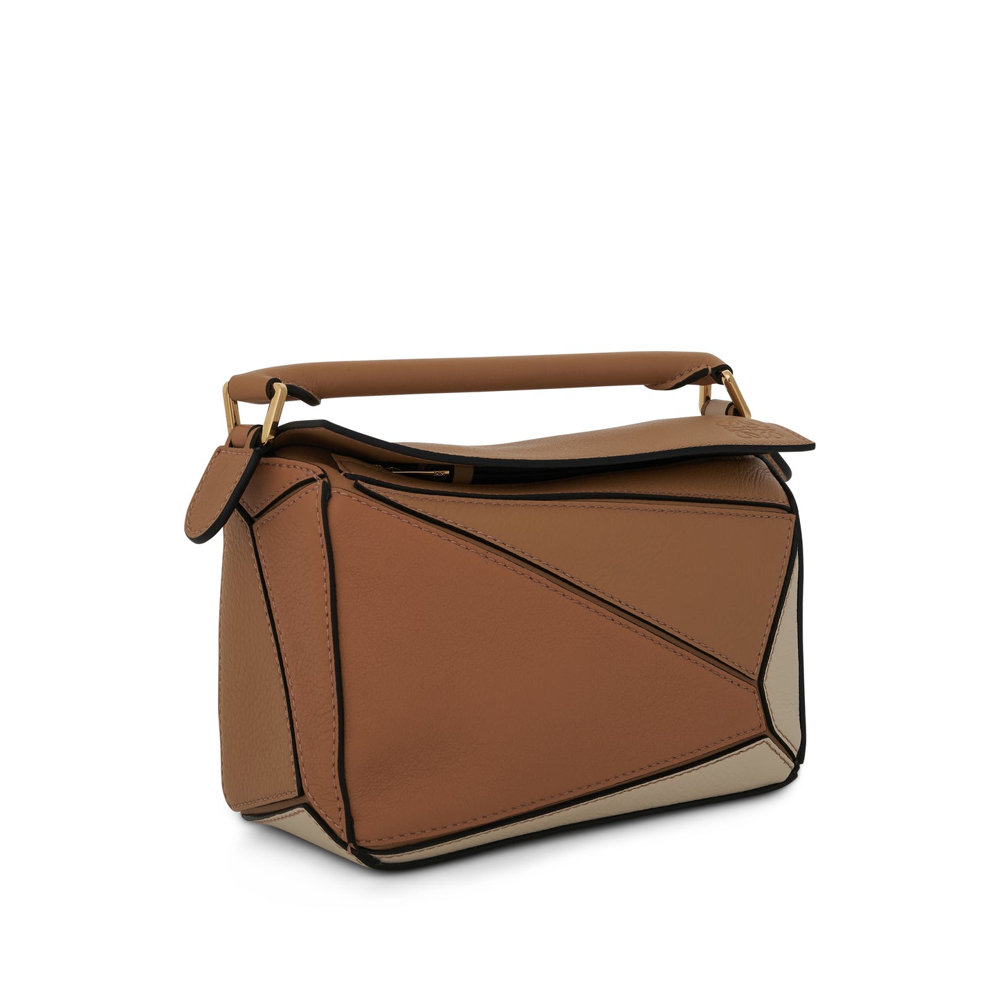 Mini Puzzle Bag in Classic Calfskin in Dune/Warm Desert