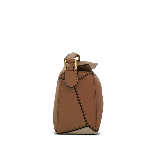 Mini Puzzle Bag in Classic Calfskin in Dune/Warm Desert