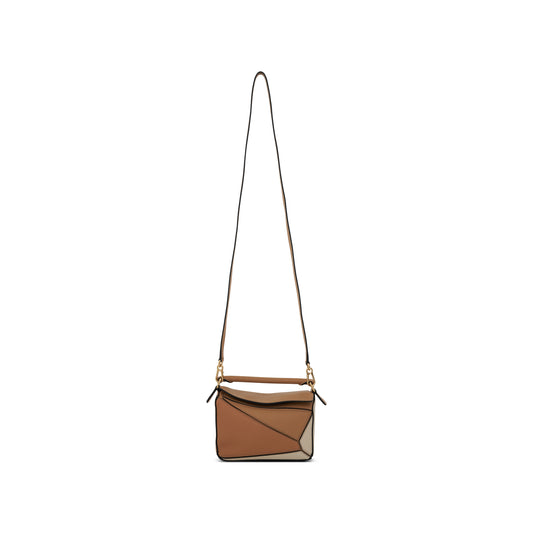 Mini Puzzle Bag in Classic Calfskin in Dune/Warm Desert