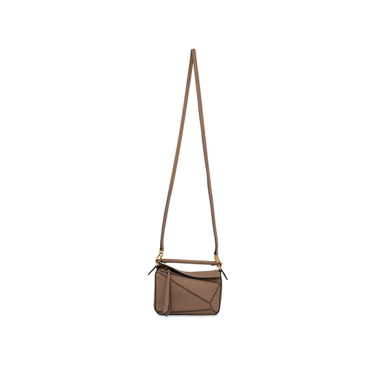 Mini Puzzle Bag in Soft Grained Calfskin in Sand