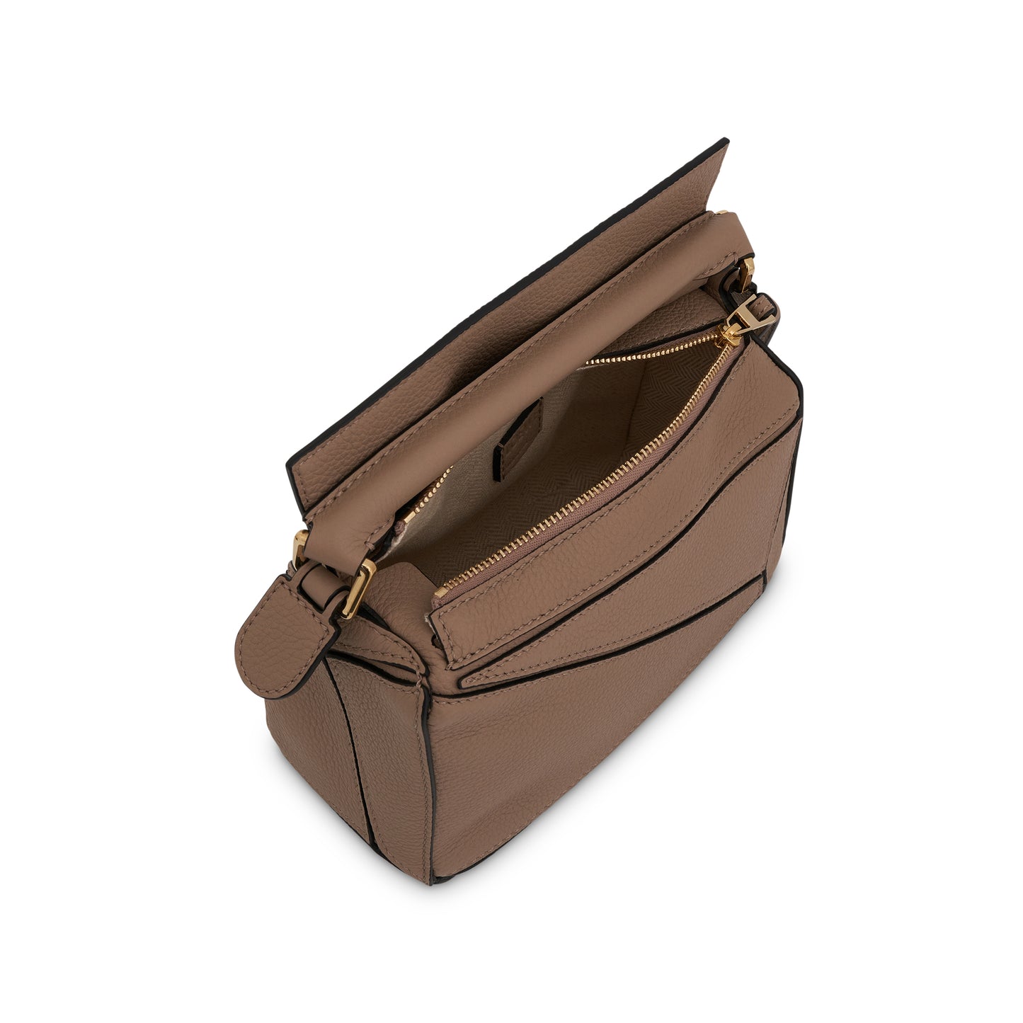 Mini Puzzle Bag in Soft Grained Calfskin in Sand