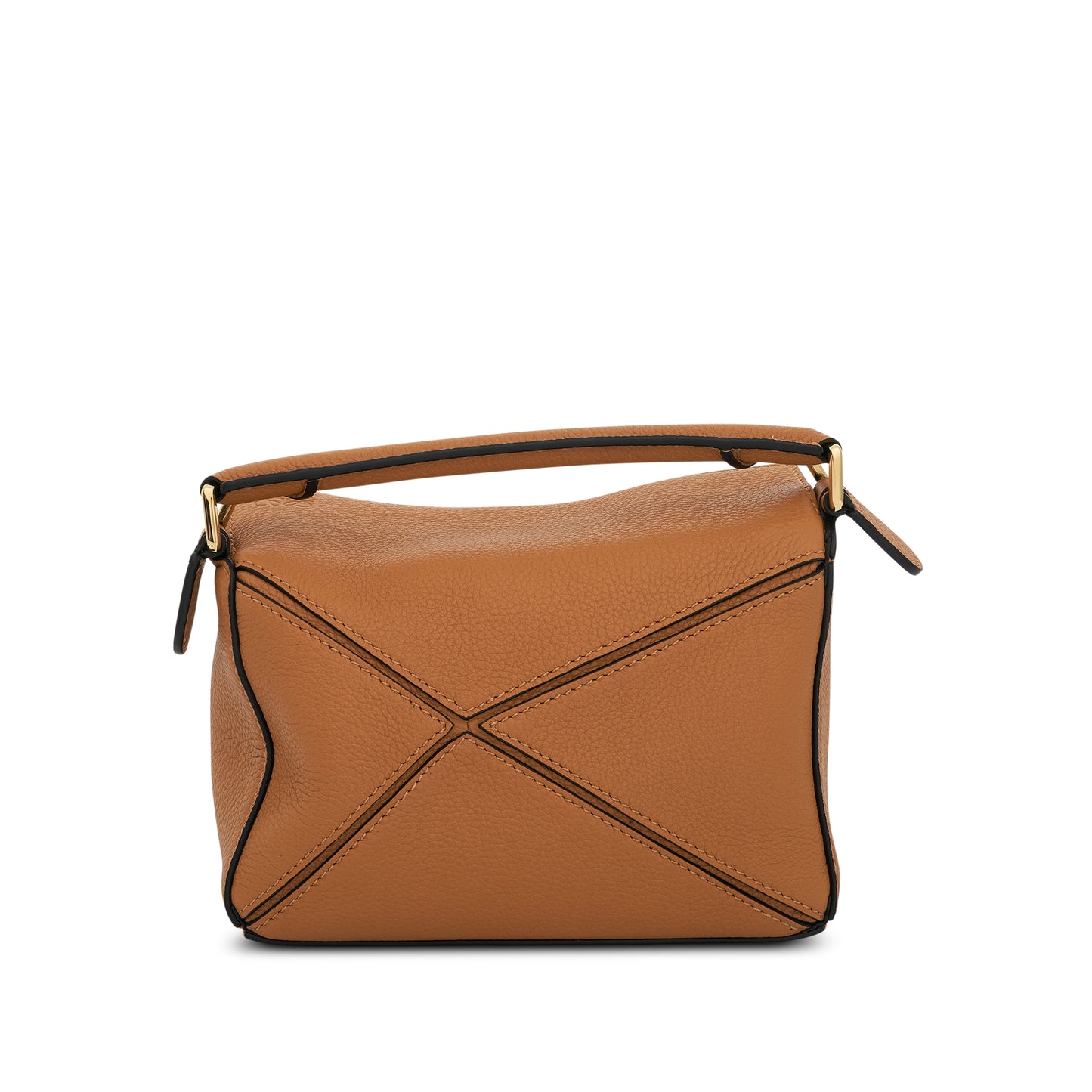 Mini Puzzle Bag in Soft Grained Calfskin in Light Caramel