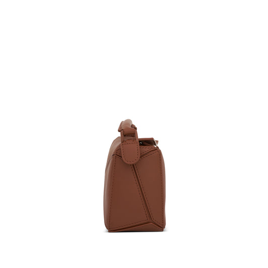 Mini Puzzle Bag in Satin Calfskin in Pecan