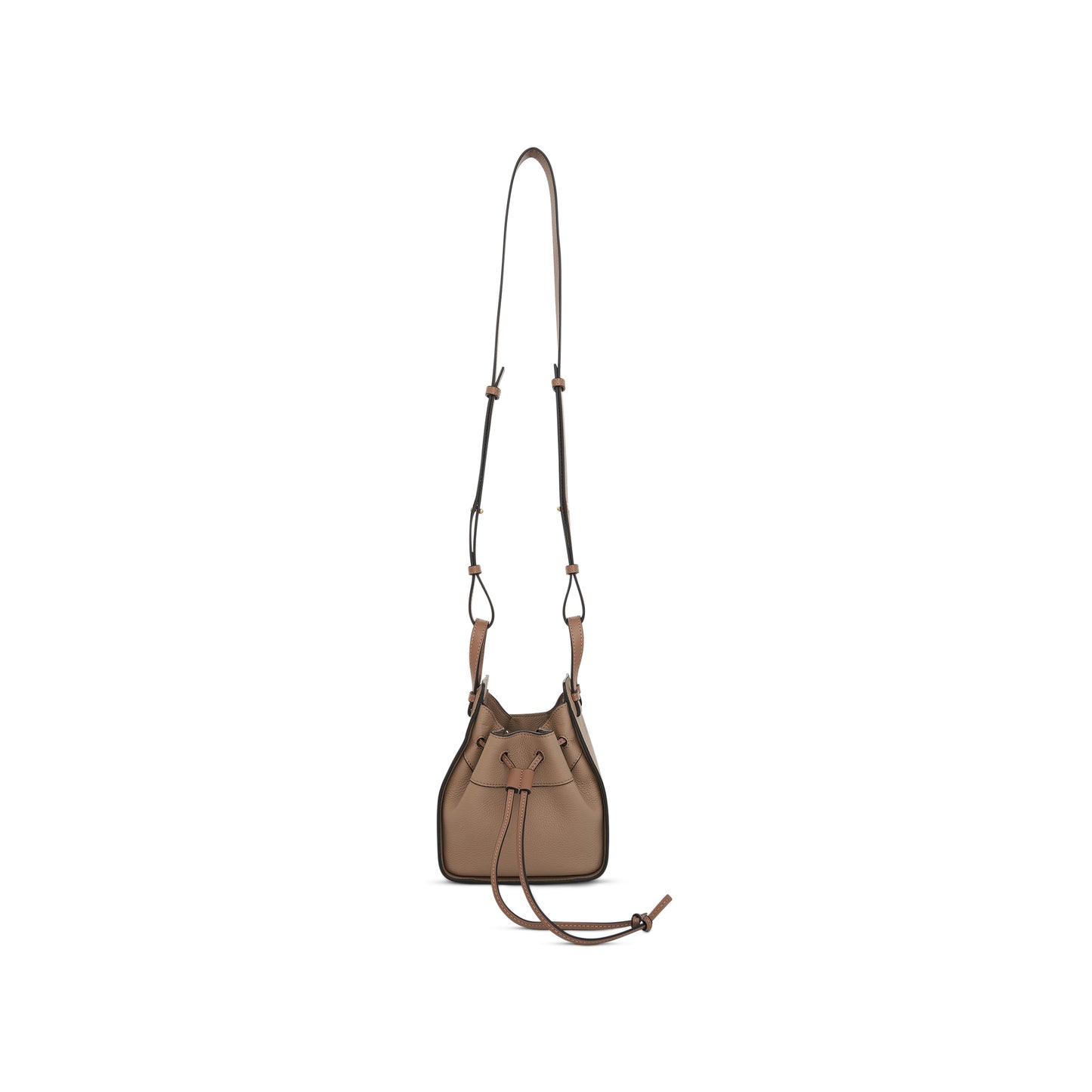 Mini Hammock Drawstring in Soft Grained Calfskin in Sand