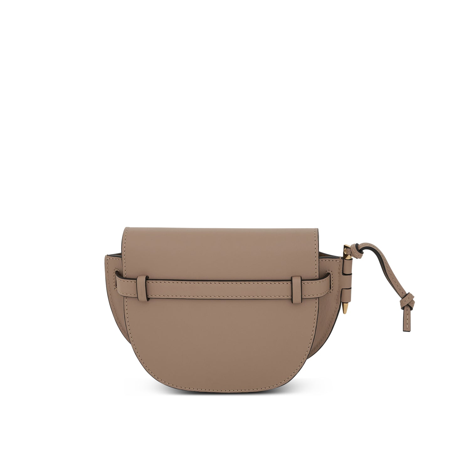 Mini Gate Dual Bag in Soft Calfskin and Jacquard Strap in Sand