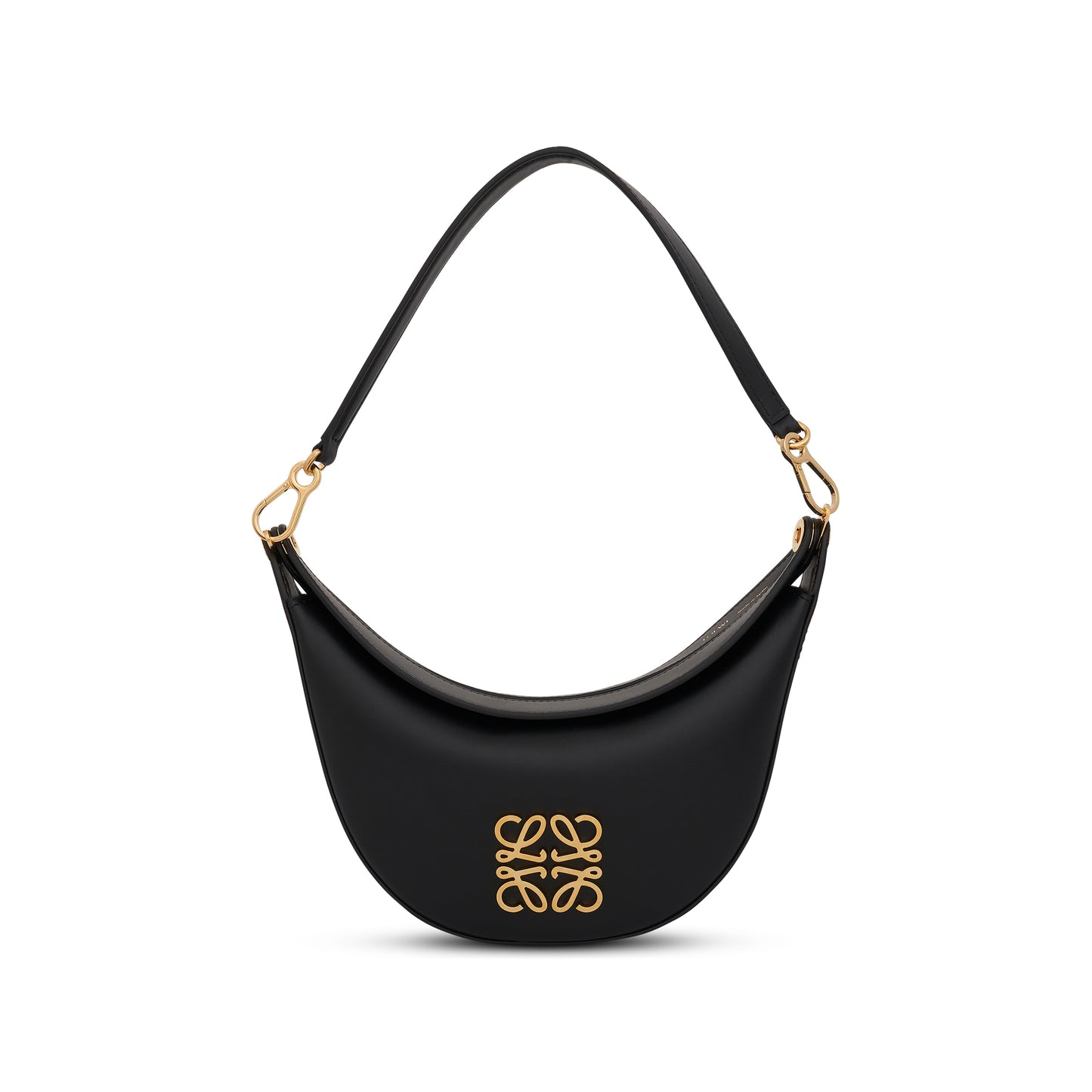 Small Loewe Luna Bag in Satin Calfskin in Black