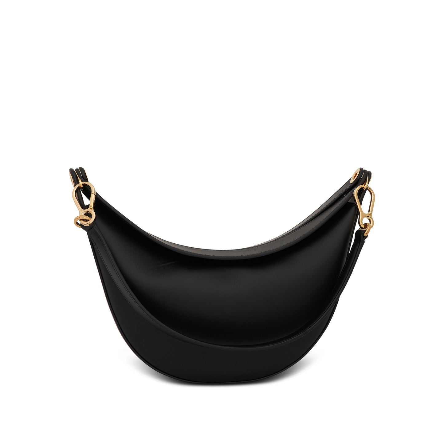 Small Loewe Luna Bag in Satin Calfskin in Black