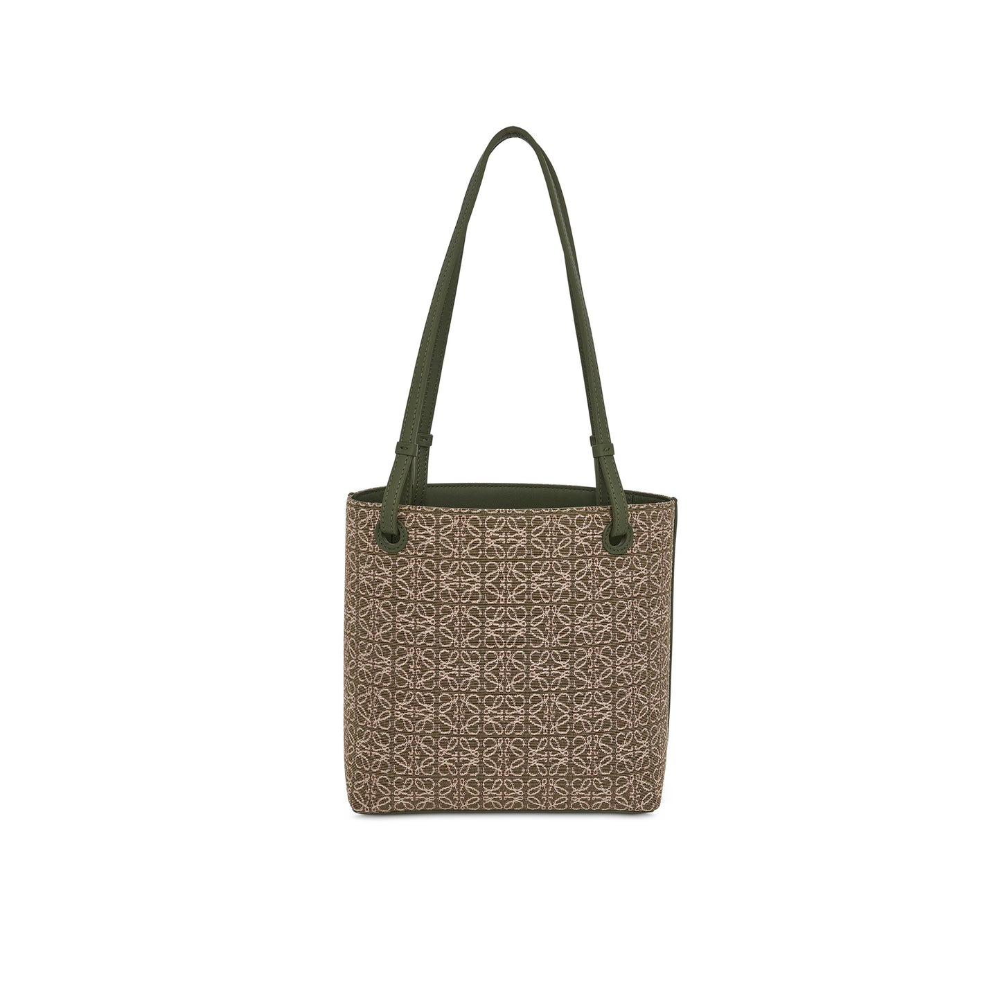 Square Tote Bag Anagram in Green