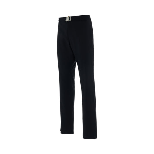 Metal Buckle Suit Pant in Black