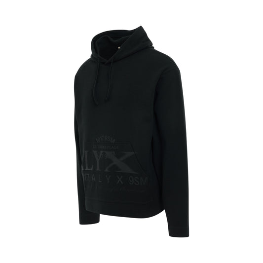 Pique Hoodie in Black