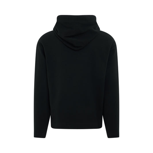 Pique Hoodie in Black