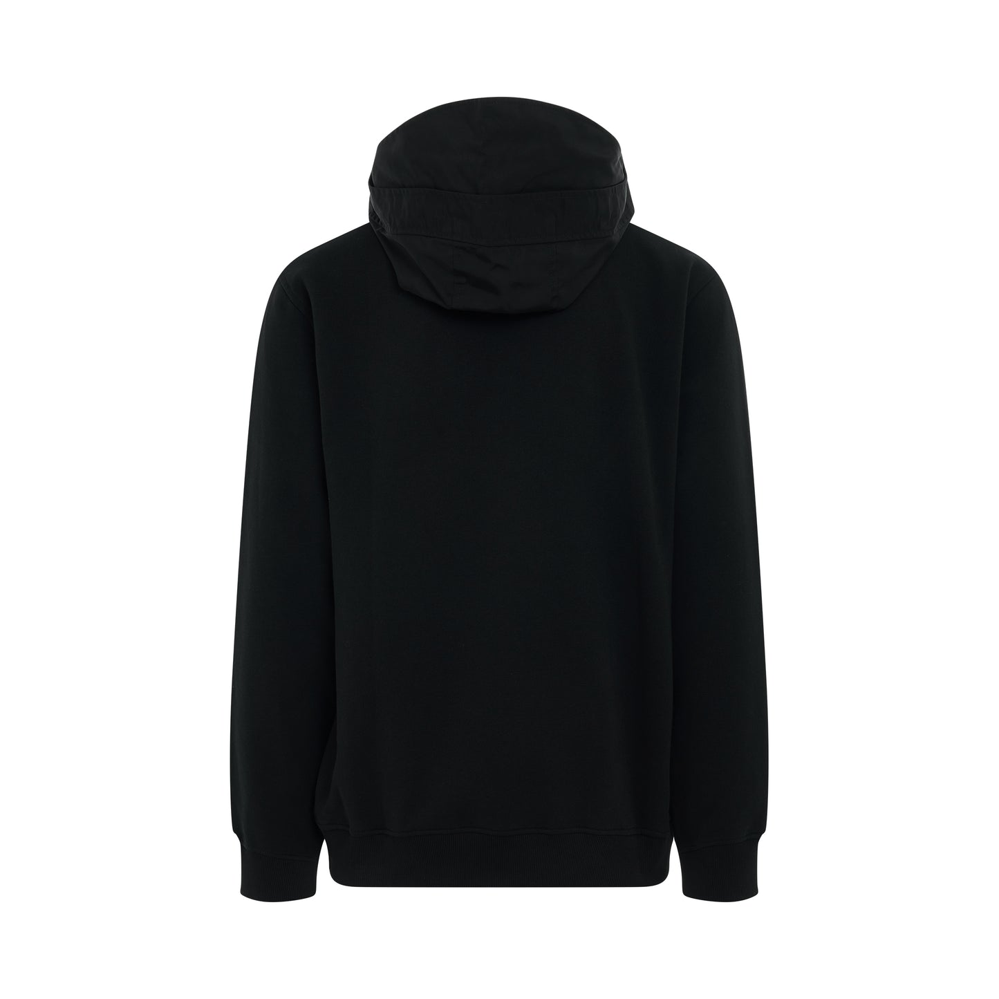 Mid Zip Hoodie in Black