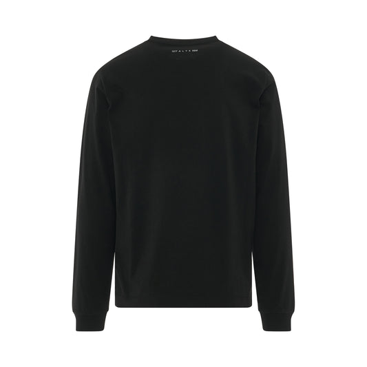 Phantom Logo Long Sleeve T-Shirt in Black