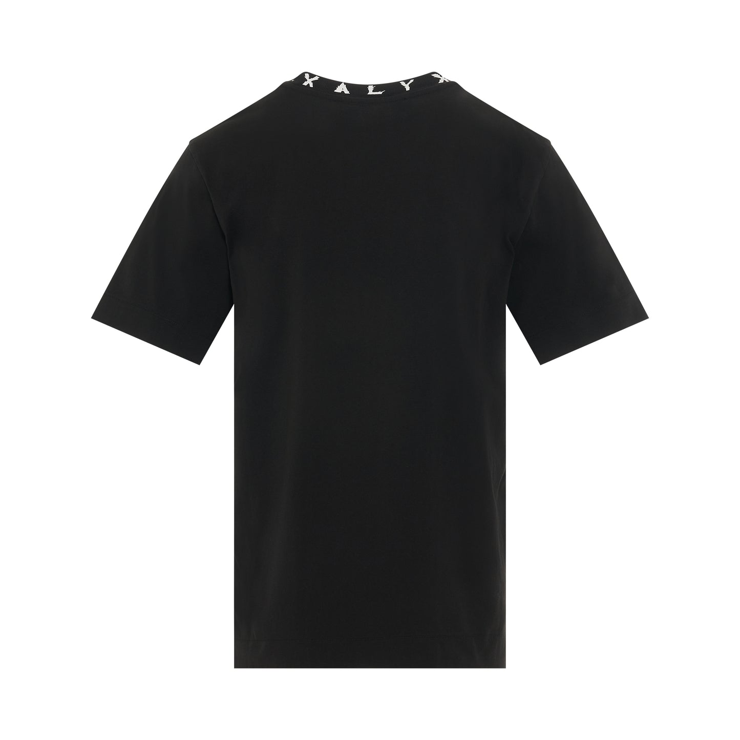 Print Logo Collar S/S T-Shirt in Black