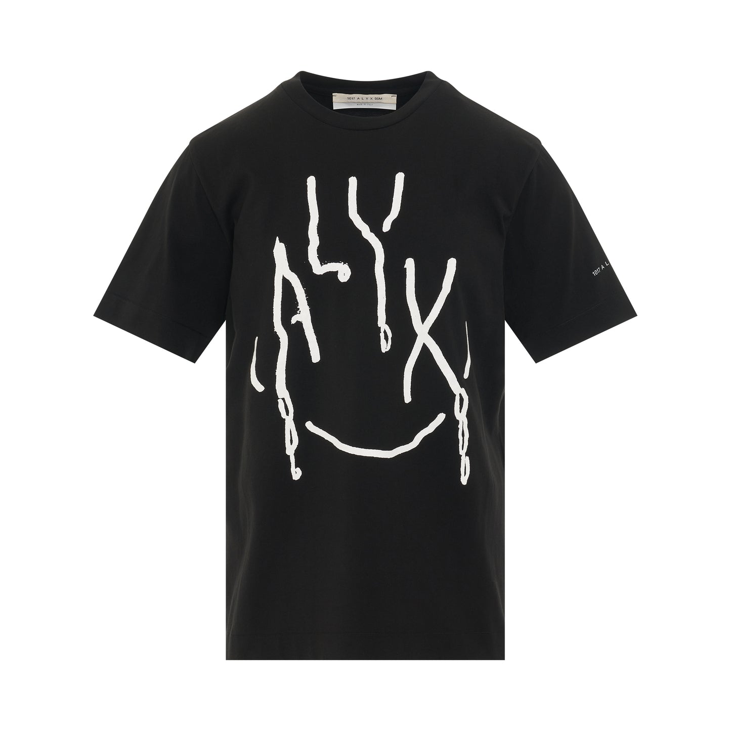 Drippy Logo Print T-Shirt in Black