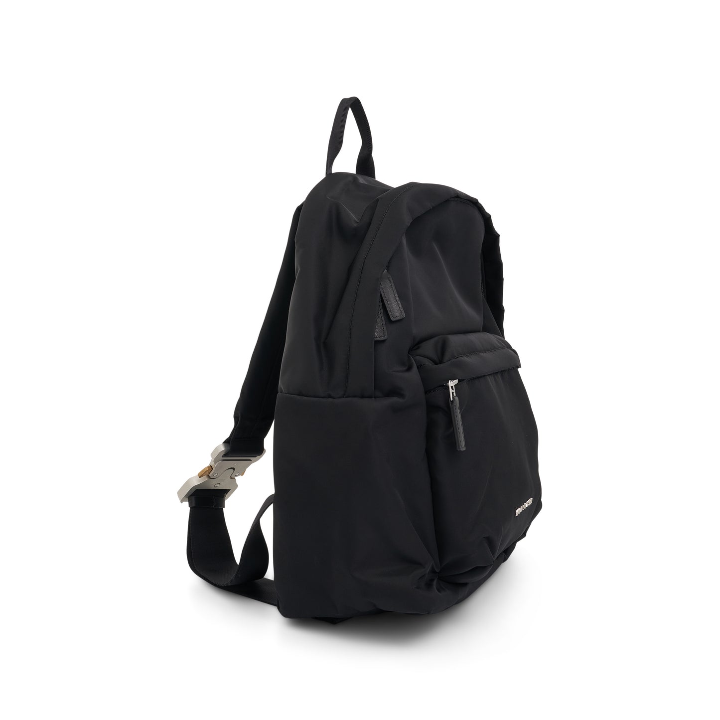 Buckle Shoulder Straps Backpack in Black
