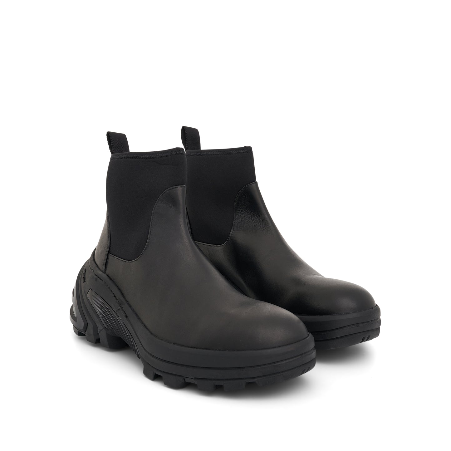 Mid Leather Boot with SKX Sole in Black