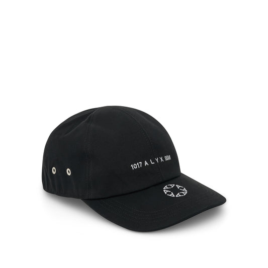 Logo Print Hat in Black