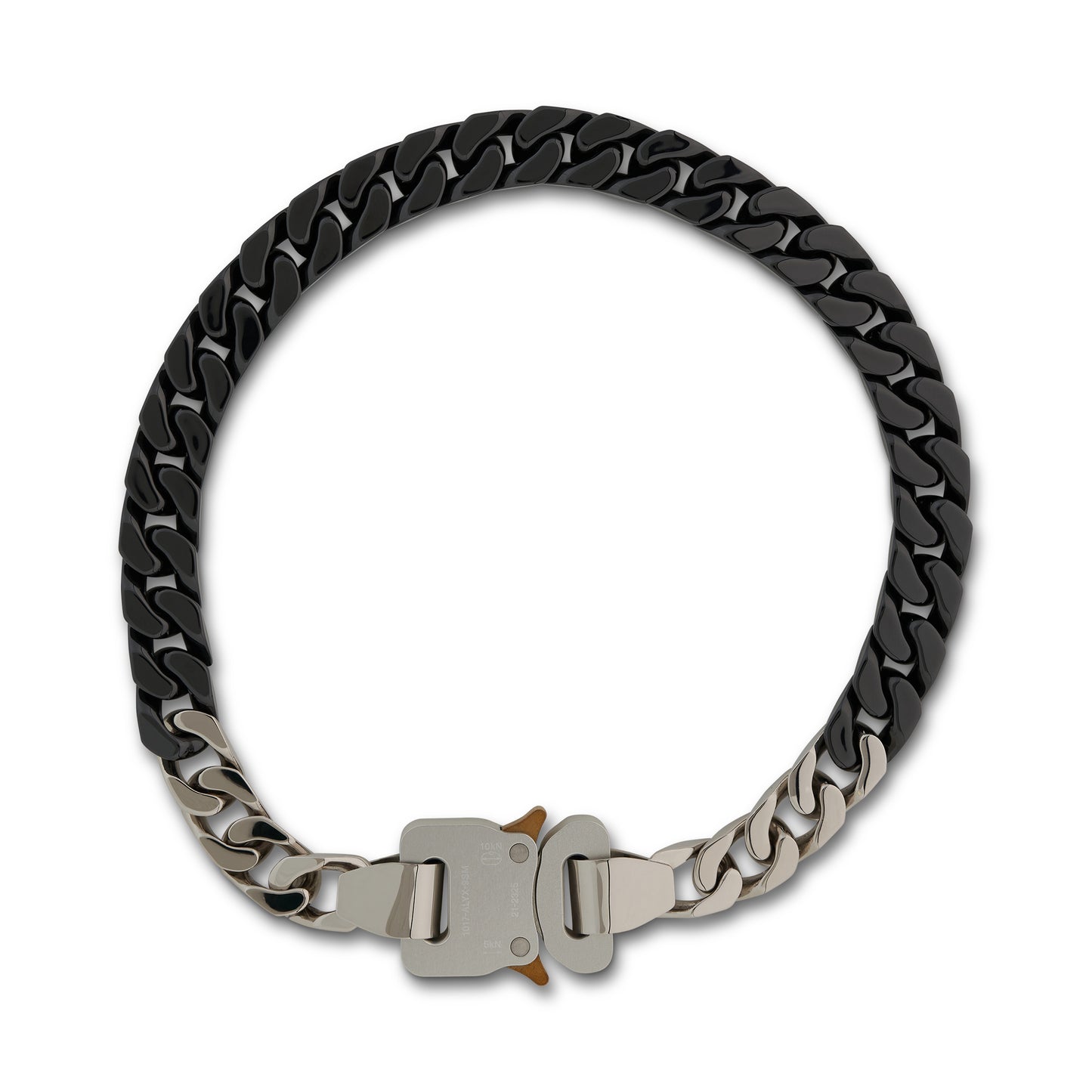 Ceramic Buckle Chain Necklace in Black