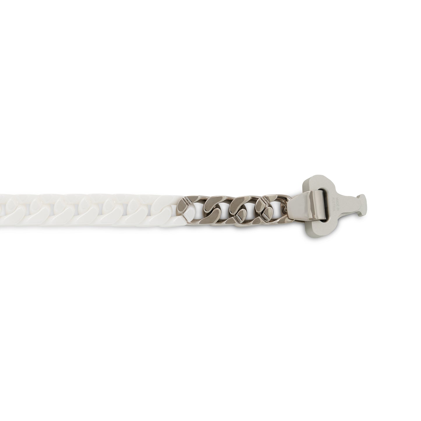 Ceramic Buckle Chain Necklace in White
