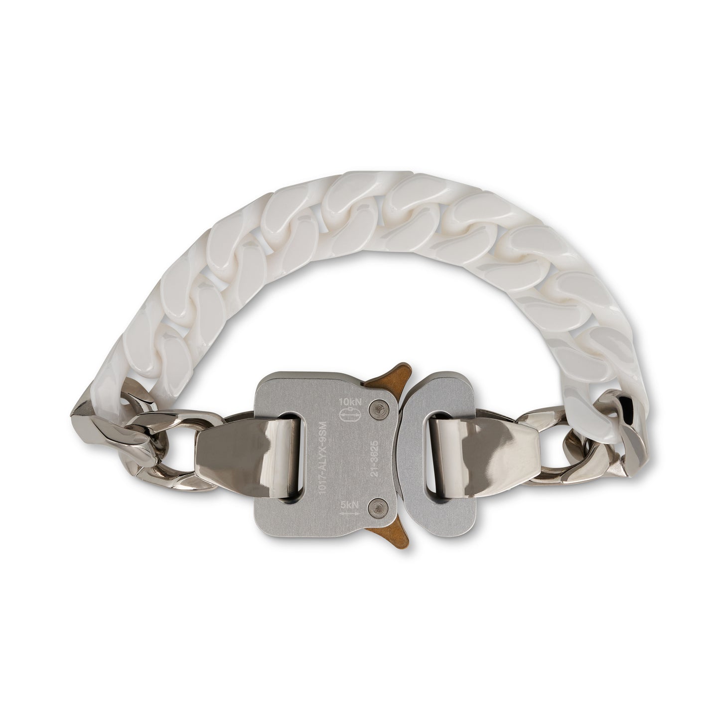 Ceramic Buckle Chain Bracelet in White