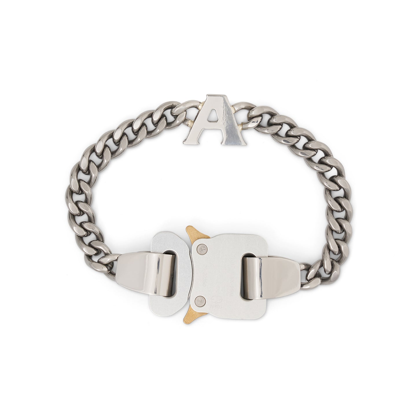 Buckle Bracelet with Charm in Silver