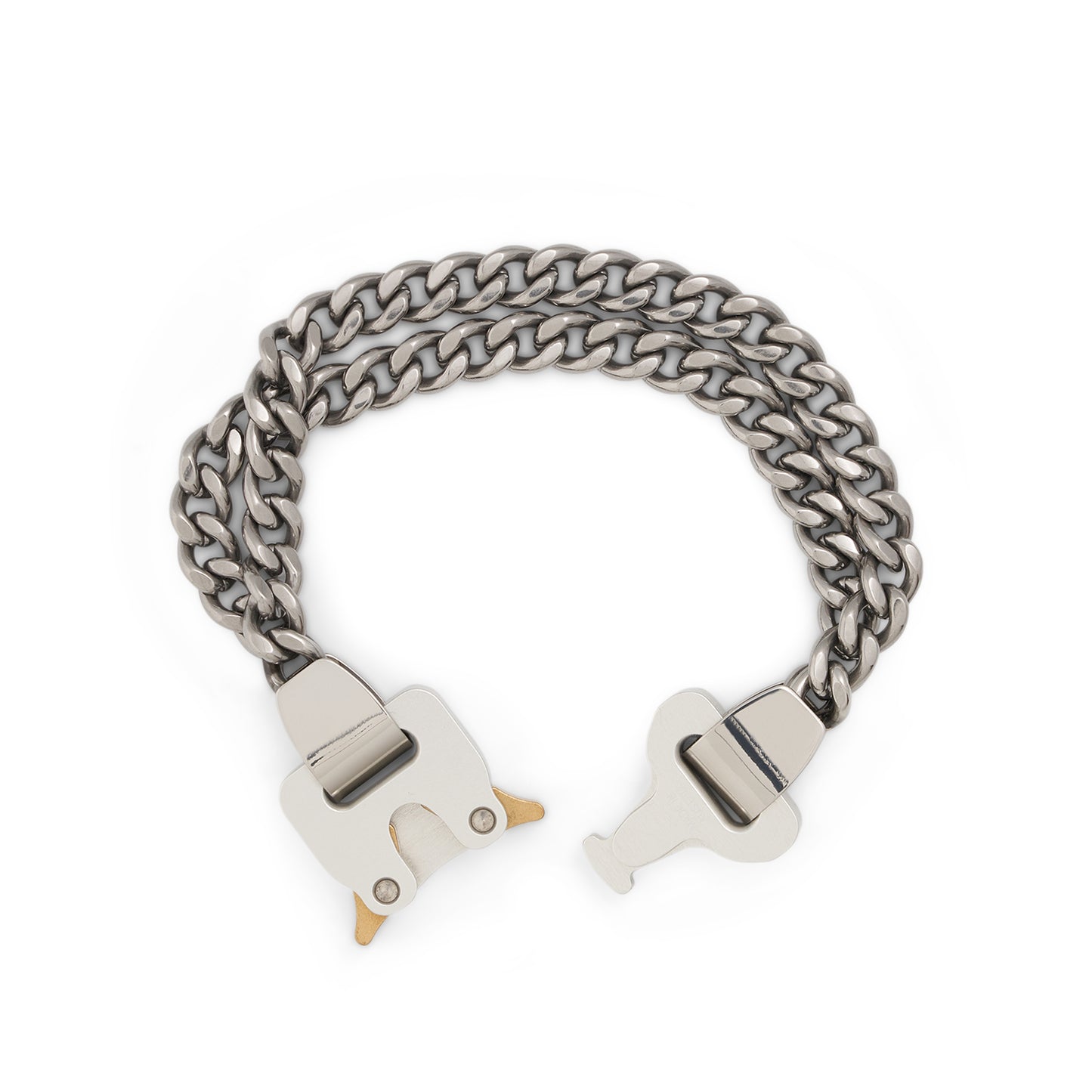 2X Chain Buckle Bracelet in Silver