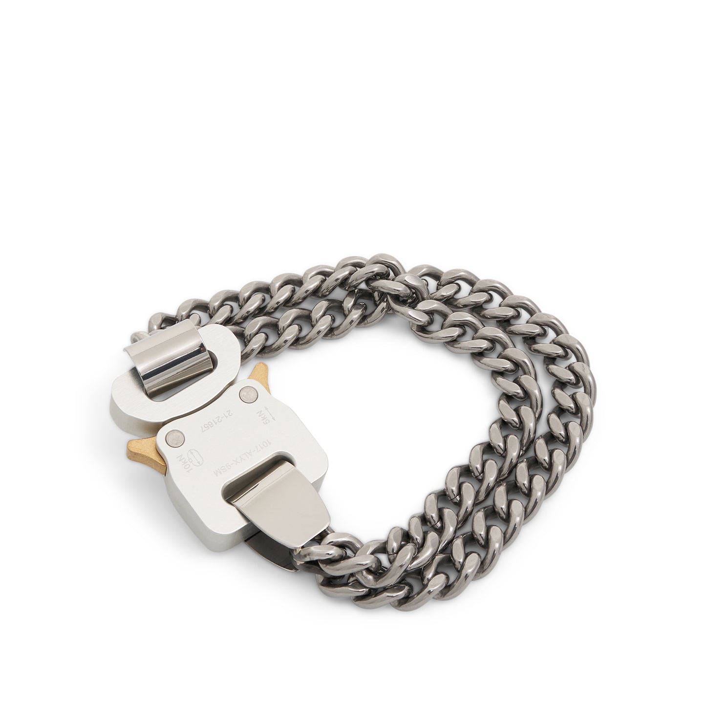 2X Chain Buckle Bracelet in Silver