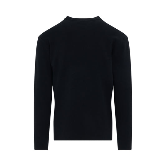 Buckle Crewneck Sweater in Black