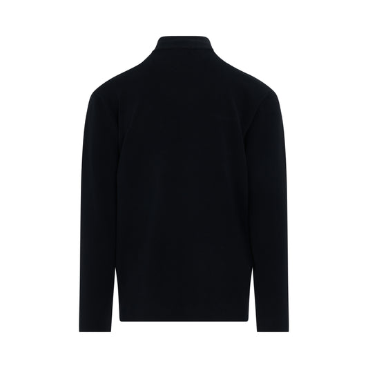 Buckle Turtleneck Sweater in Black