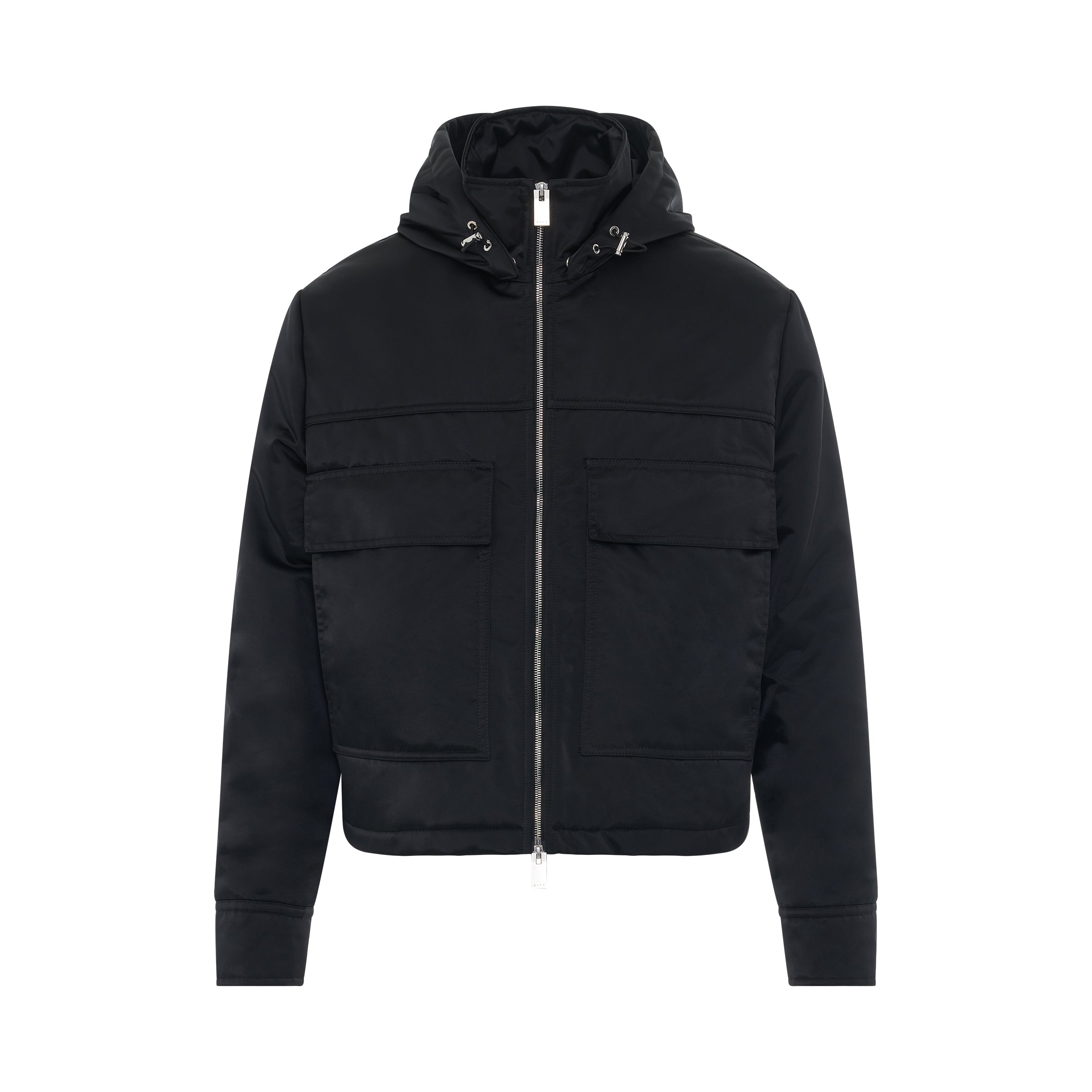 Officer Hooded Jacket in Black