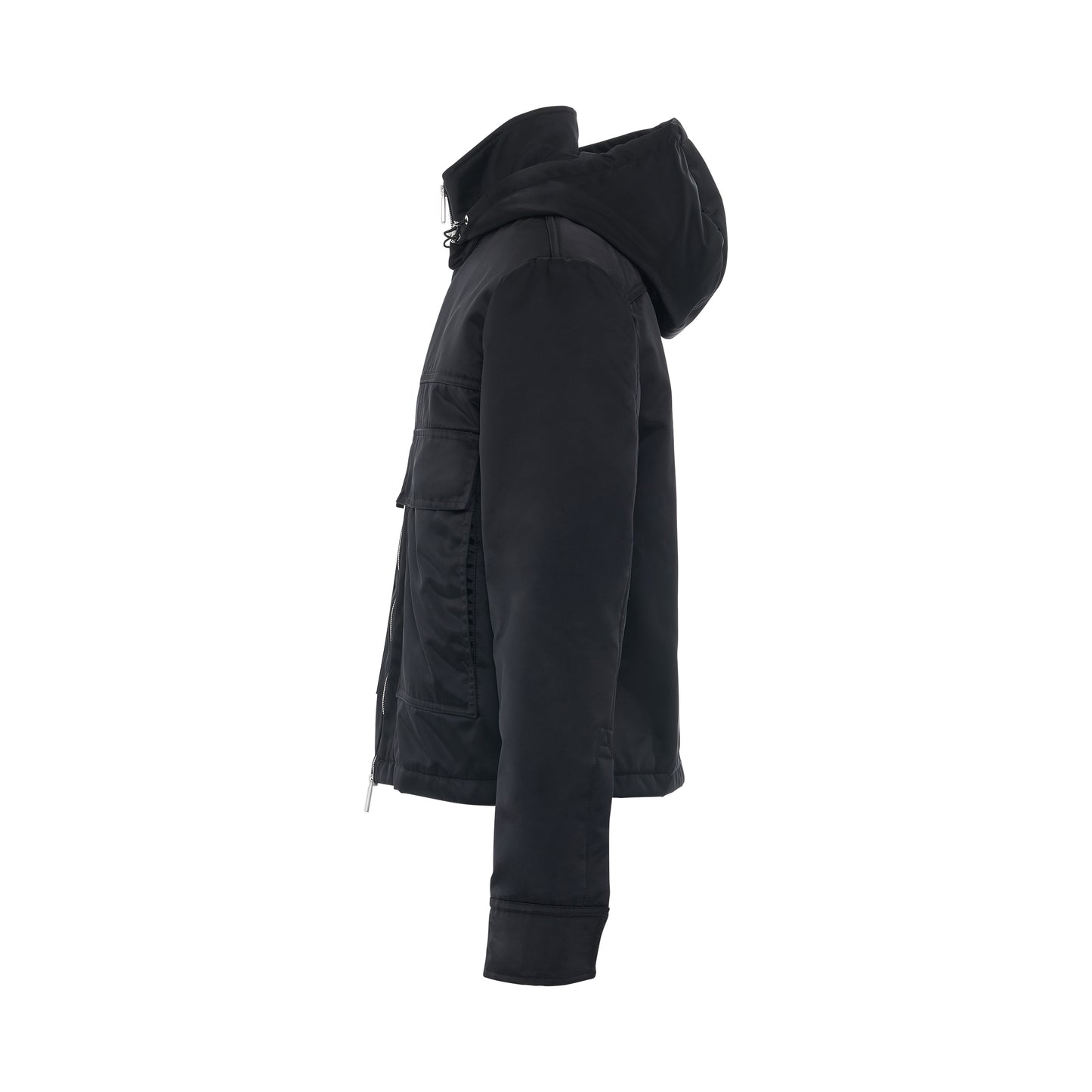 Officer Hooded Jacket in Black